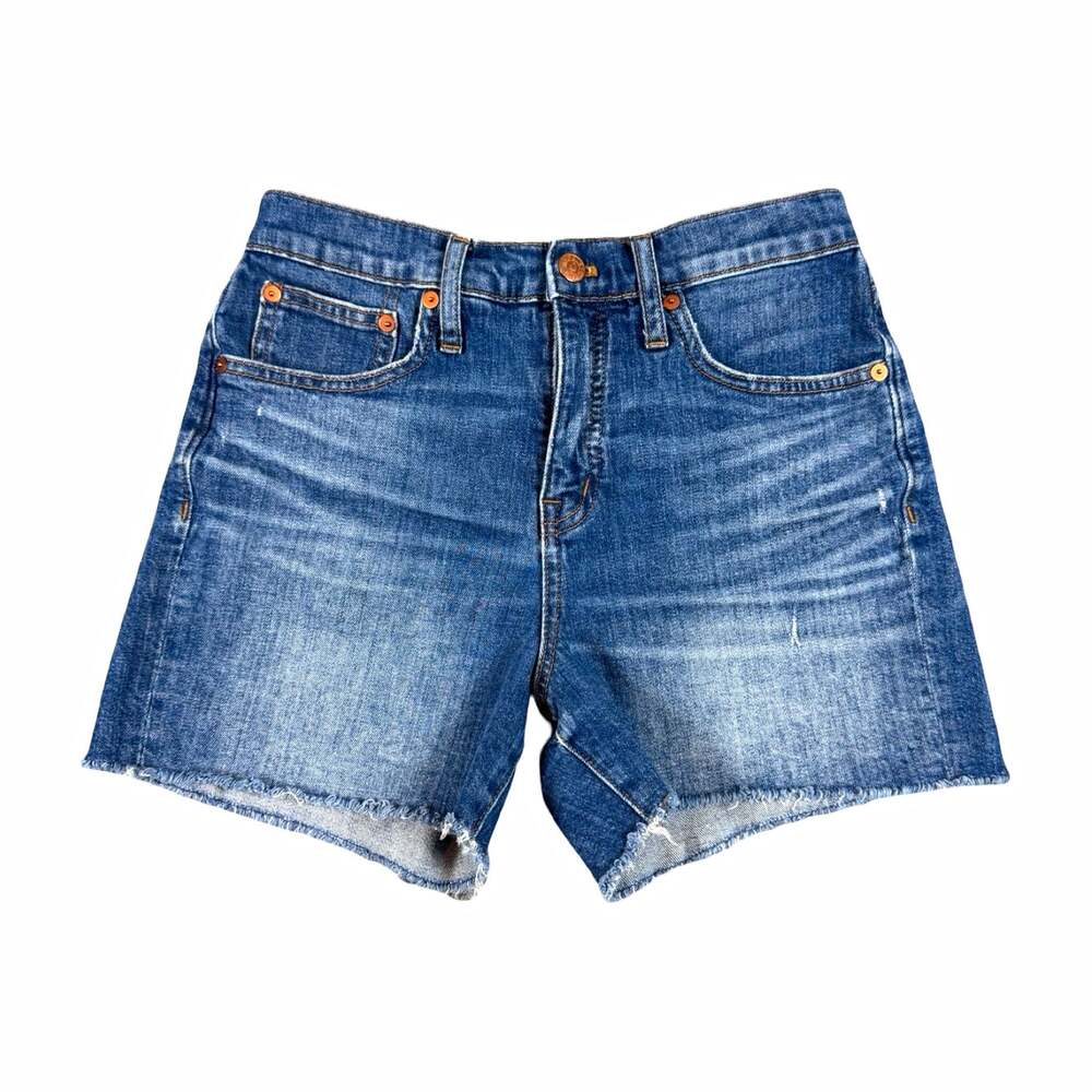 Madewell Women’s Blue Denim Cut Off Shorts Distressed and Faded Size 26